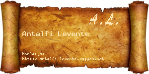 Antalfi Levente névjegykártya
