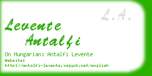 levente antalfi business card